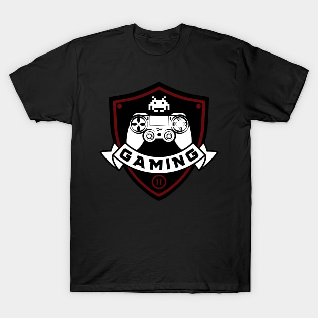 simle gaming emblem - gamer T-Shirt by holy mouse